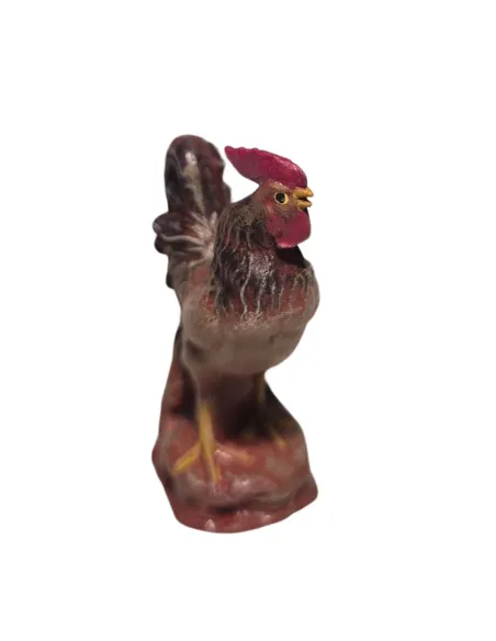 3D-Printed Brown Crowing Rooster for 10–15 cm Nativity Figures
