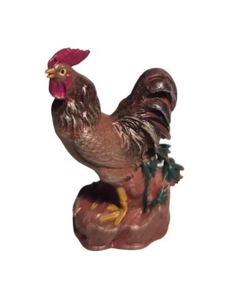3D-Printed Brown Crowing Rooster for 10–15 cm Nativity Figures
