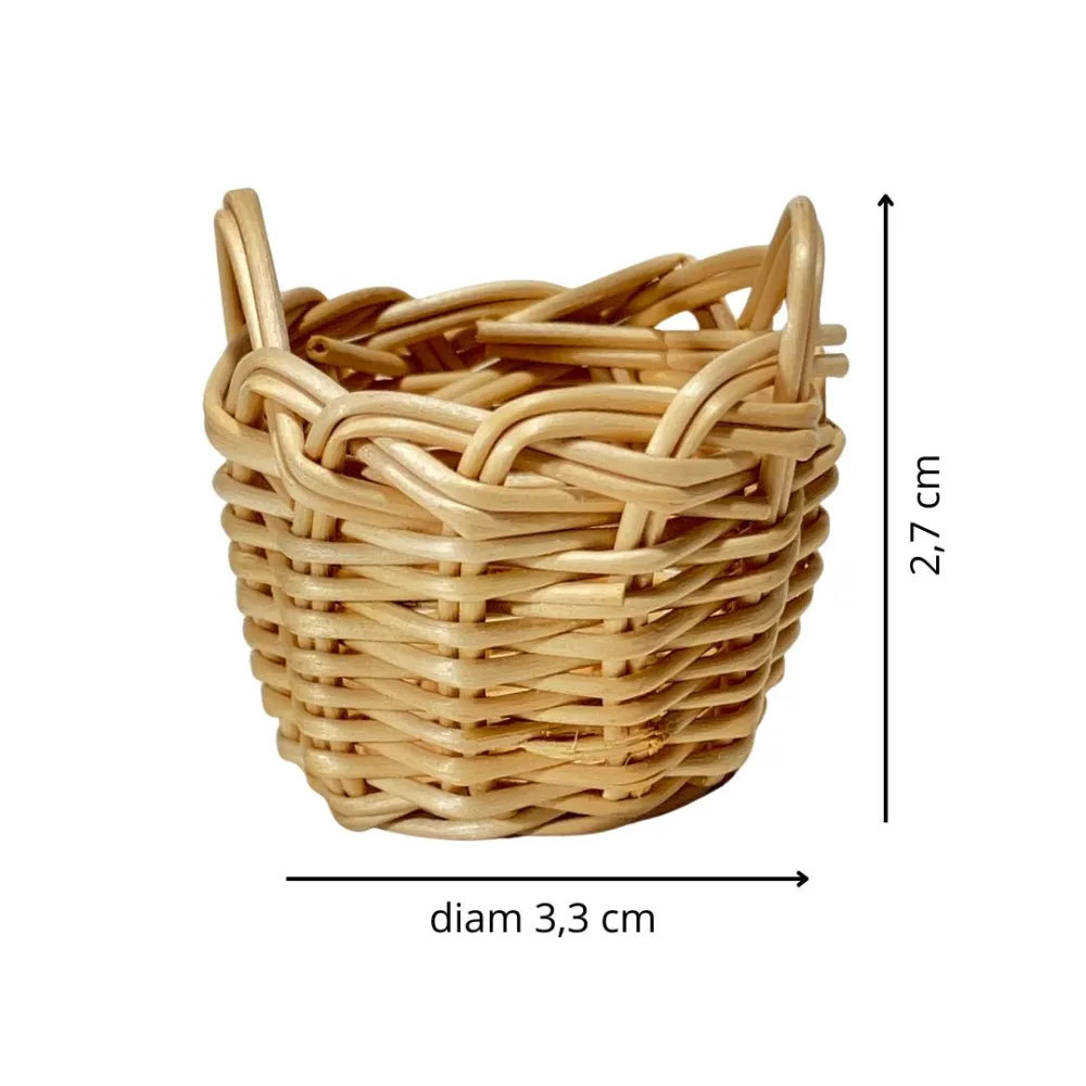 Double-Handled Wicker Basket for 15 cm Nativity Figures