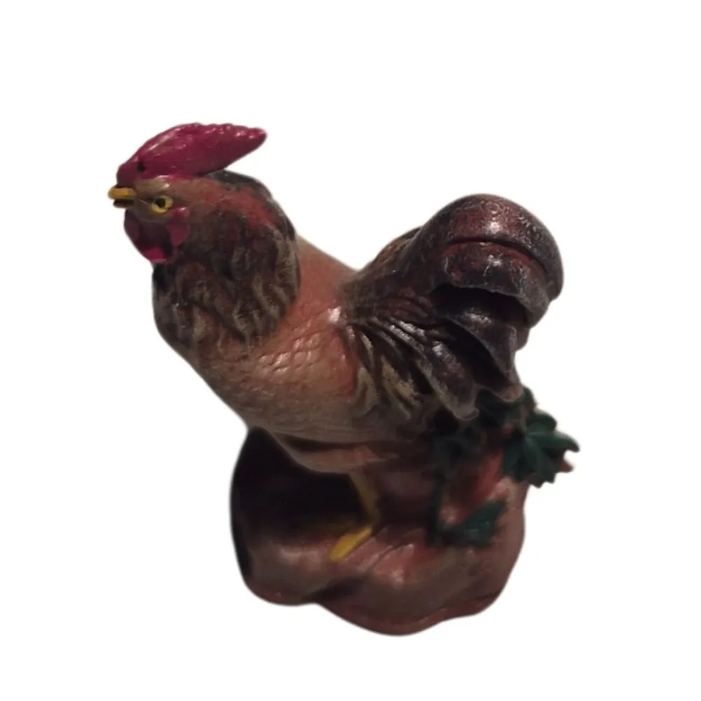 3D-Printed Brown Crowing Rooster for 10–15 cm Nativity Figures