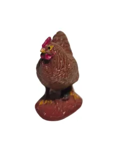 Gallina marrone testa alta per statue da 10-15 cm 2