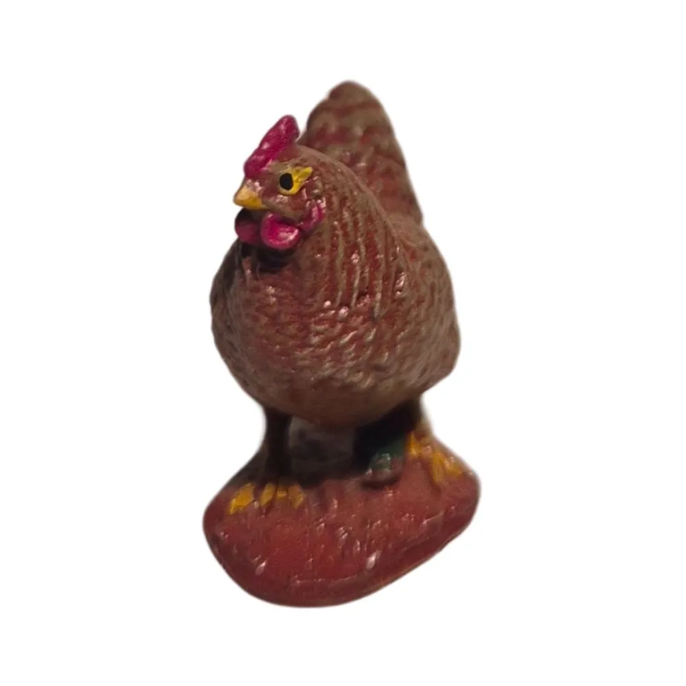 3D-Printed Brown Hen with Raised Head for 10–15 cm Nativity Figures