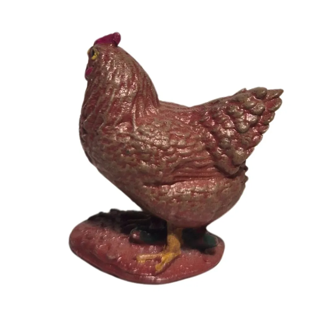 3D-Printed Brown Hen with Raised Head for 10–15 cm Nativity Figures