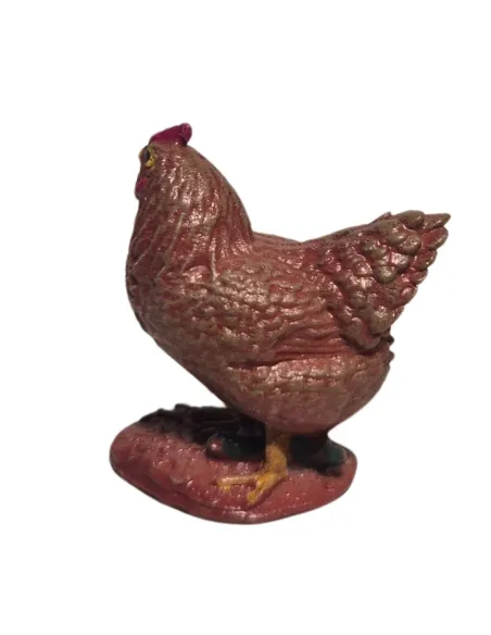 Gallina marrone testa alta per statue da 10-15 cm
