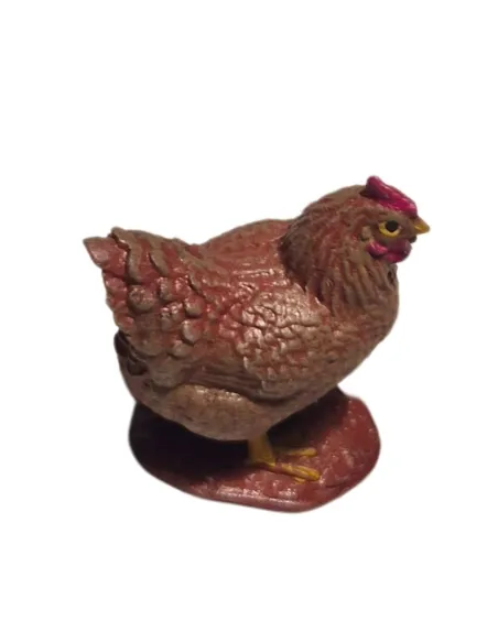 Gallina marrone testa alta per statue da 10-15 cm