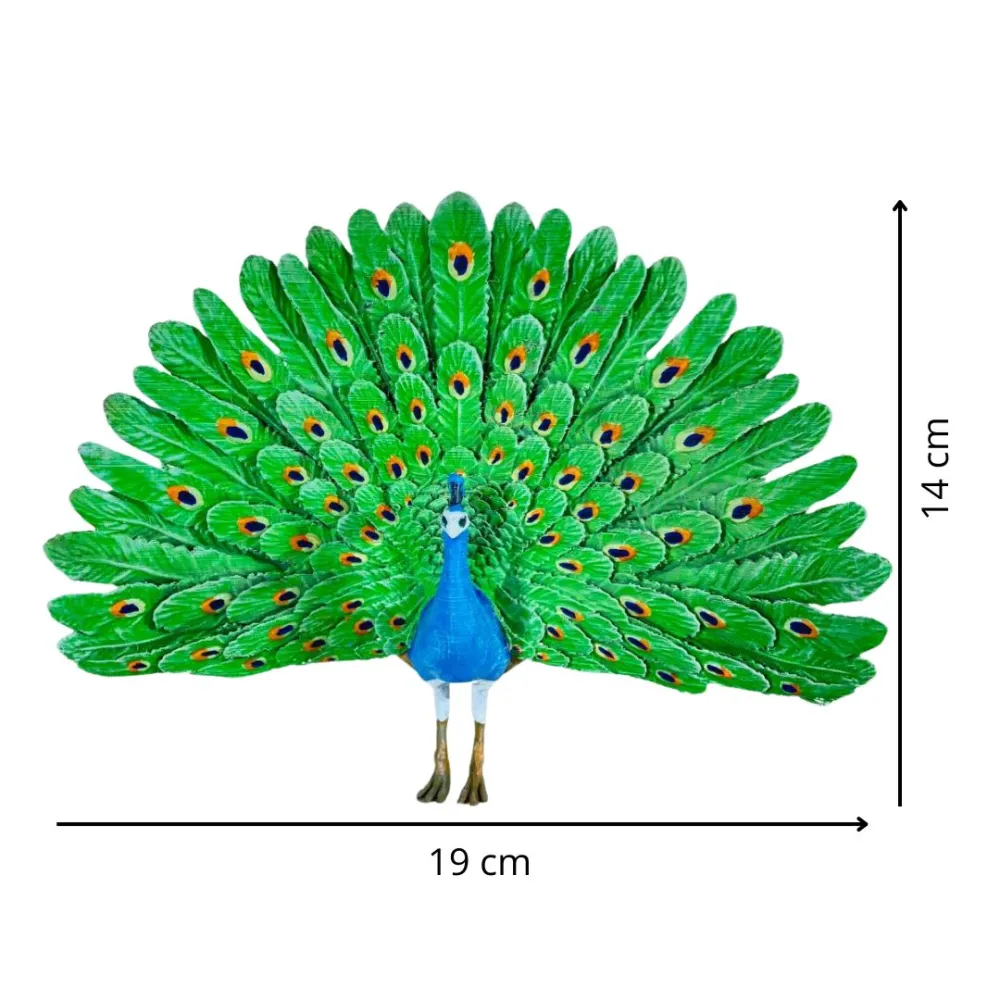3D-Printed Peacock with Open Tail for 20–25 cm Nativity Figures
