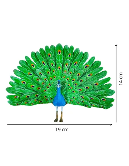 Pavone con coda aperta per statue da 20-25 cm