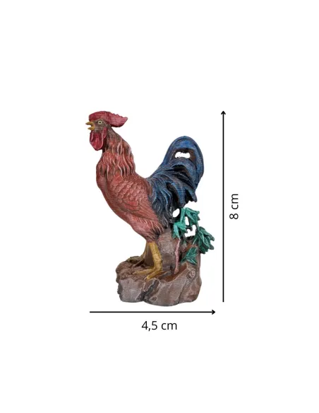 Gallo che canta marrone per statue da 20-25 cm