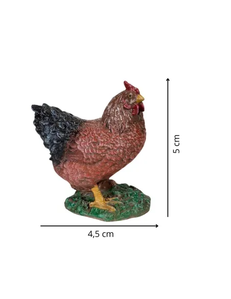 Gallina marrone testa alta per statue da 20-25 cm
