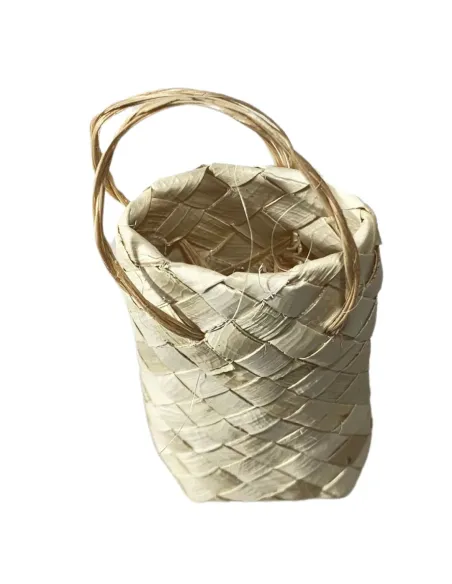 Borsa in vimini con doppio manico per statue da 20 cm