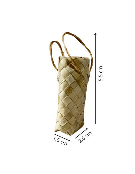 Borsa in vimini con doppio manico per statue da 20 cm
