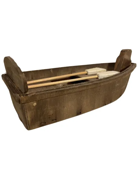 Wooden Boat with Oars for 20 cm Nativity Figures