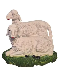Coppia di pecore in resina serie 28-30 cm