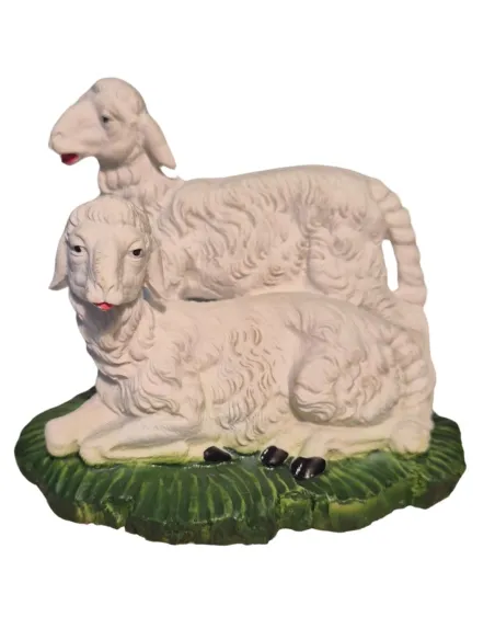 Coppia di pecore in resina serie 28-30 cm