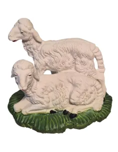 Coppia di pecore in resina serie 28-30 cm 2