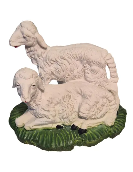 Coppia di pecore in resina serie 28-30 cm