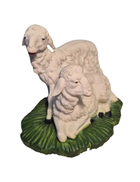 Coppia di pecore in resina serie 28-30 cm