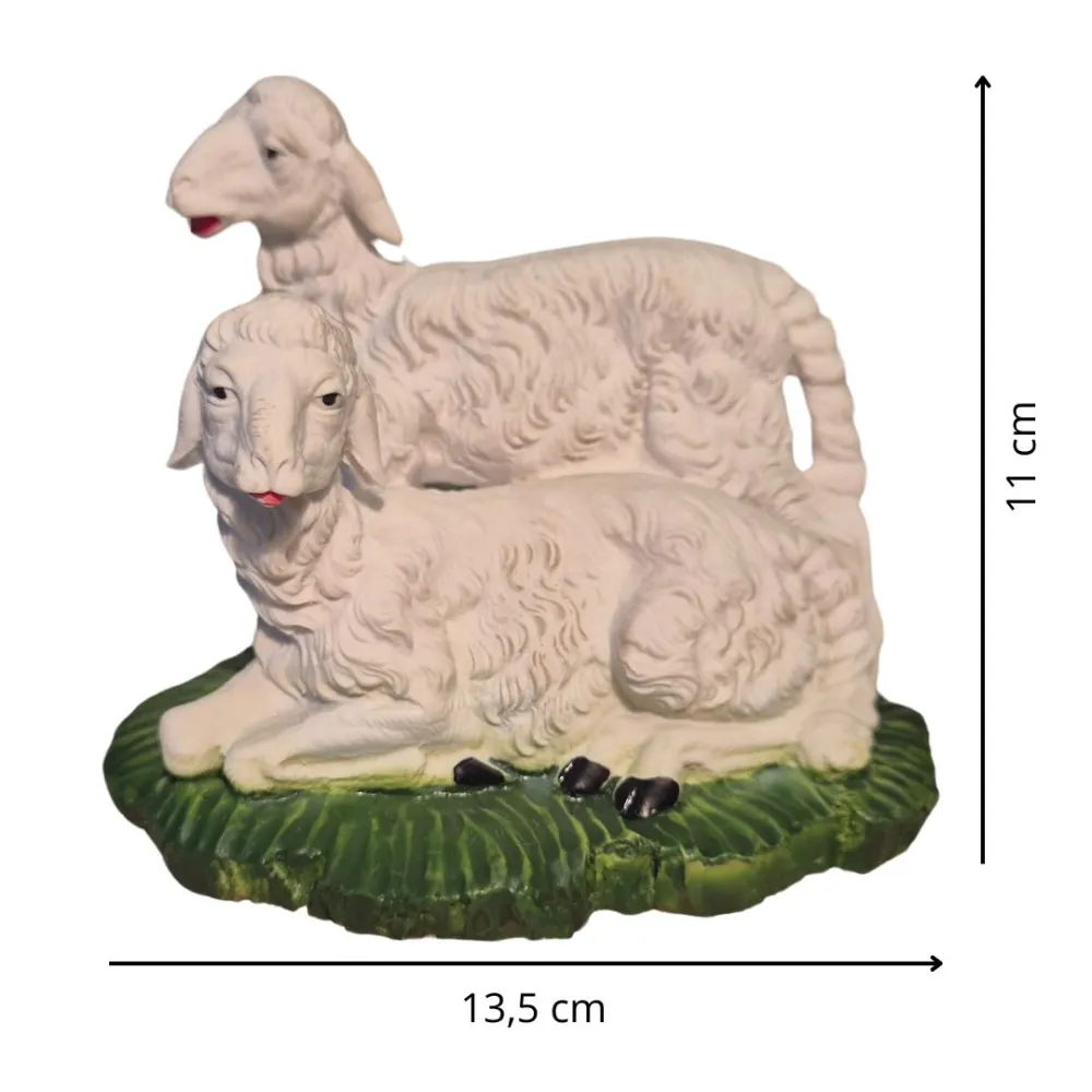 Pair of Resin Sheep for 28-30 cm Nativity Figures