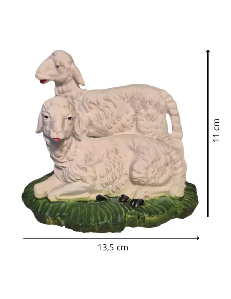 Coppia di pecore in resina serie 28-30 cm