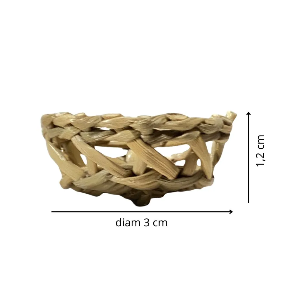 Low Wicker Basket for 12–15 cm Nativity Figures