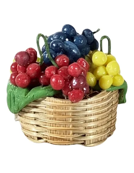 Cesto con uva per statue da 12-15 cm