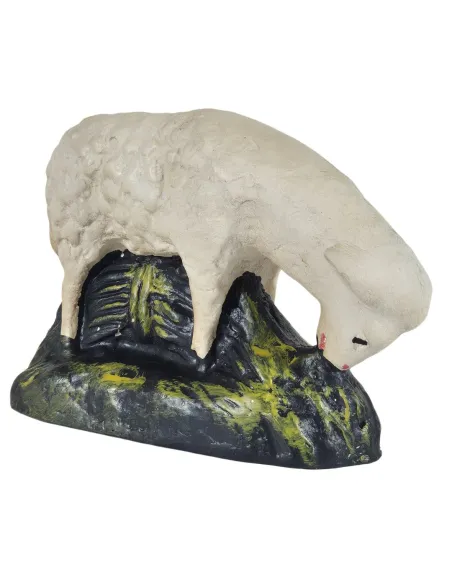 Set of Four Plaster Sheep for 20 cm Nativity Figures