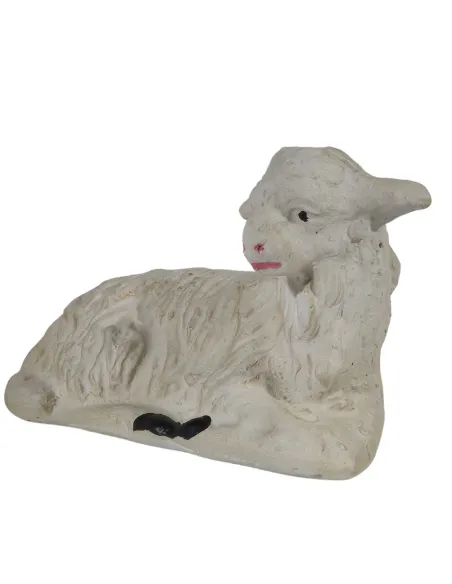 Set of Four Plaster Sheep for 20 cm Nativity Figures