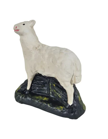 Set of Four Plaster Sheep for 20 cm Nativity Figures
