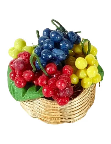 Cesto con uva per statue da 12-15 cm