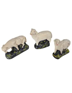 Set of Three Plaster Sheep for 30 cm Nativity Figures 2