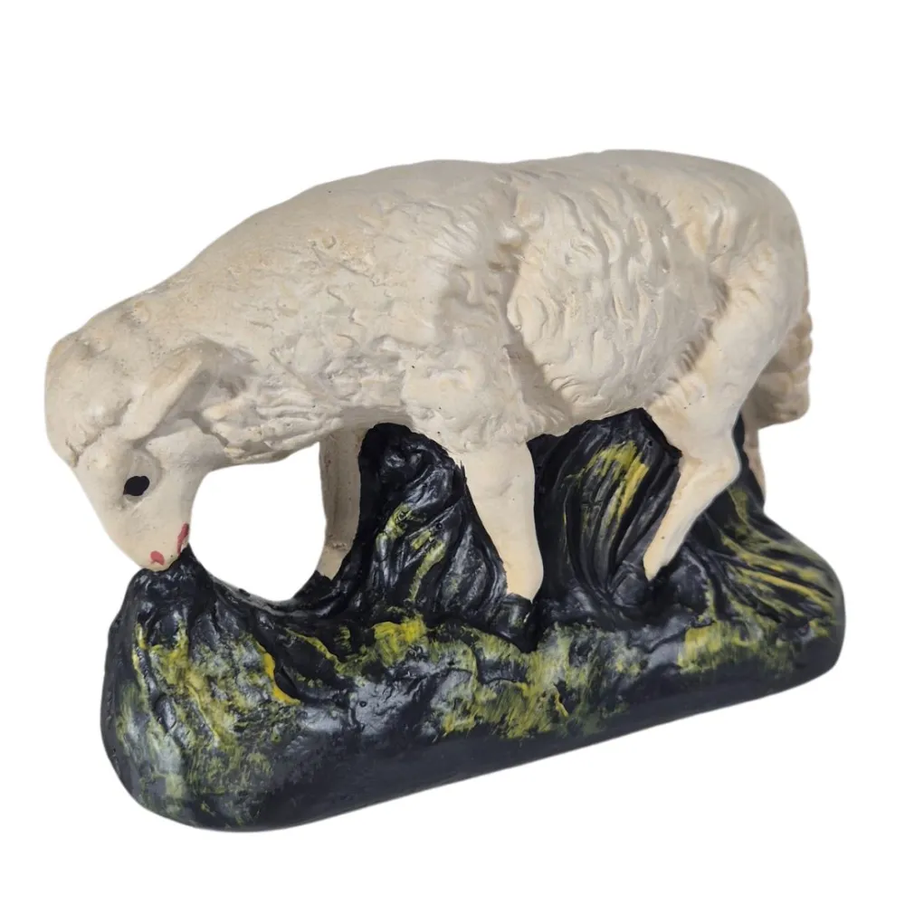 Set of Three Plaster Sheep for 30 cm Nativity Figures