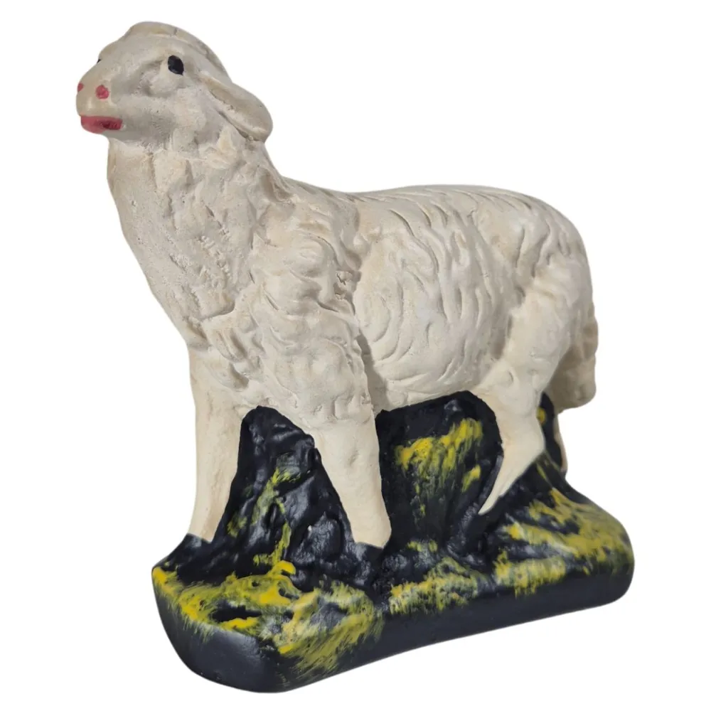 Set of Three Plaster Sheep for 30 cm Nativity Figures