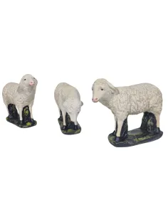 Set of Three Plaster Sheep for 60 cm Nativity Figures 2