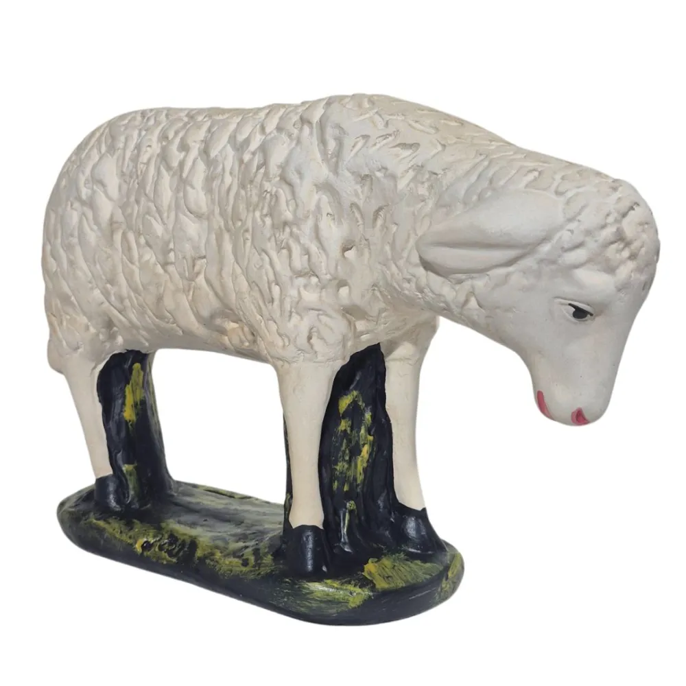 Set of Three Plaster Sheep for 60 cm Nativity Figures