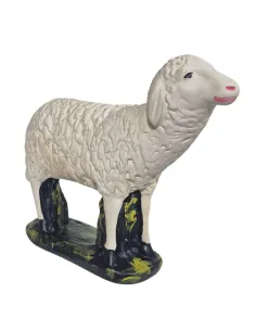 Plaster Sheep with Raised Head Facing Right for 60 cm Nativity Figures