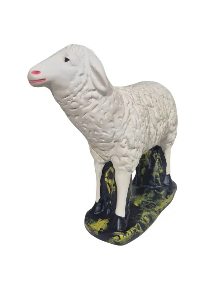 Pecora in gesso testa alta verso destra serie 60 cm