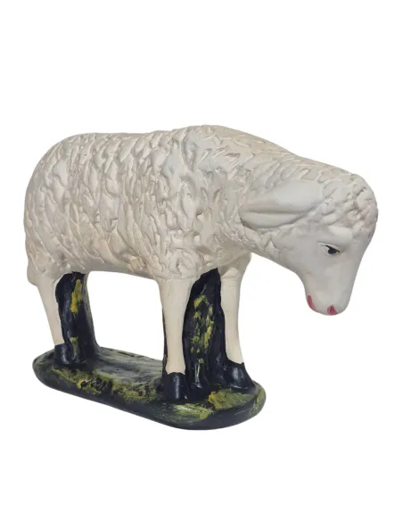 Pecora in gesso testa bassa serie 60 cm