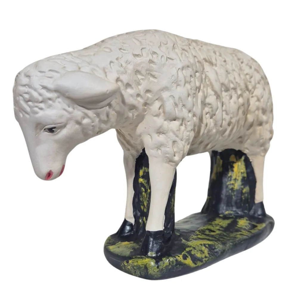 Plaster Sheep with Lowered Head for 60 cm Nativity Figures