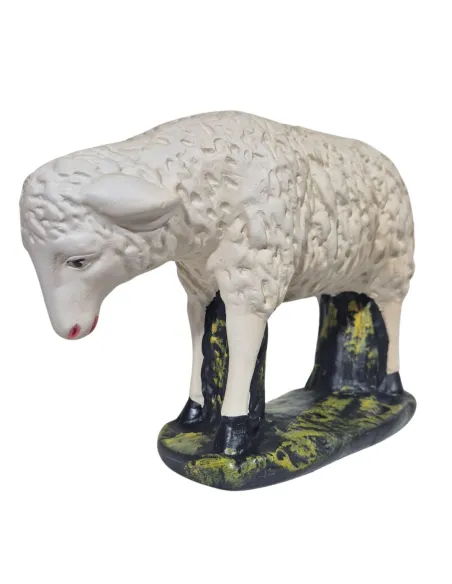 Pecora in gesso testa bassa serie 60 cm