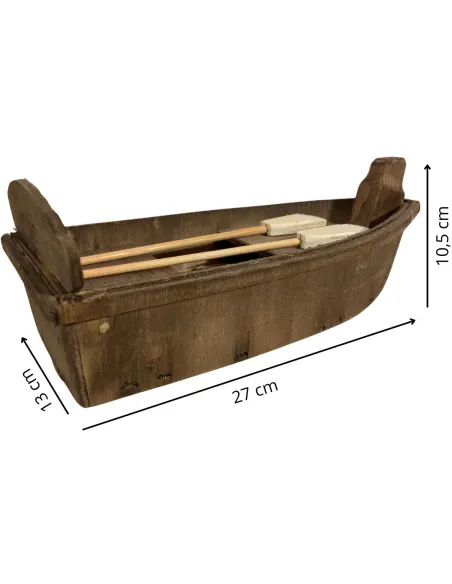 Wooden Boat with Oars for 30 cm Nativity Figures