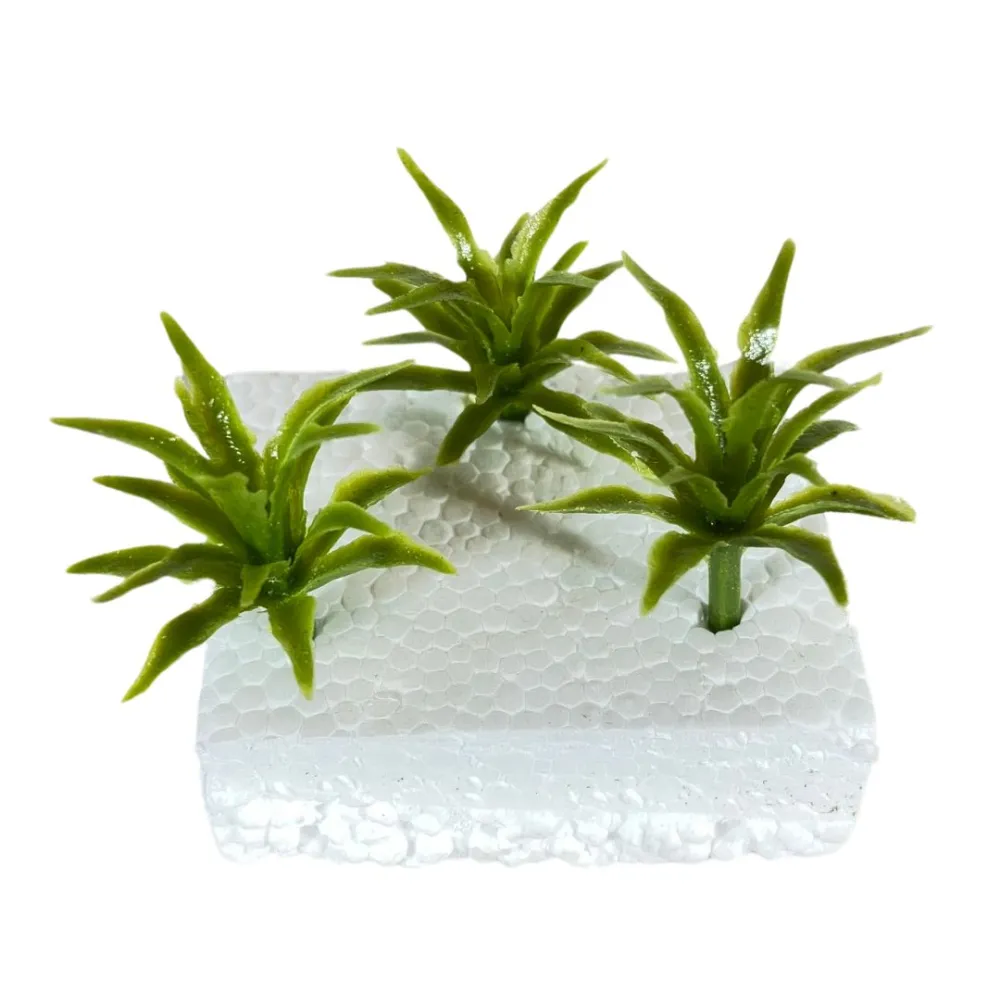 Set of 3 agave plants for 6–12 cm Nativity figures