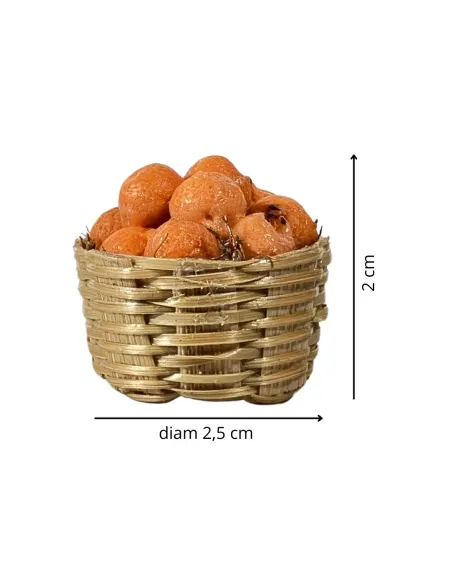 Cesto con arance per statue da 12-15 cm