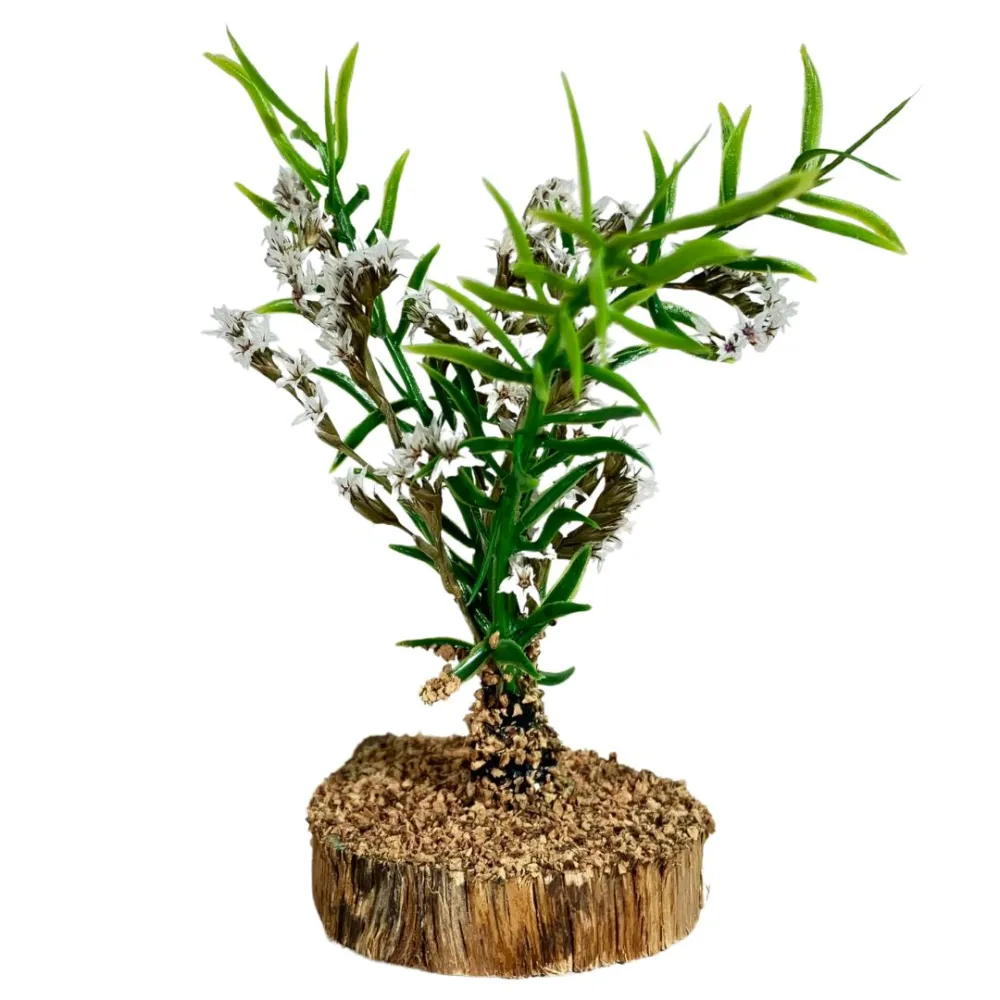 Bush with white flowers for 10–20 cm Nativity figures