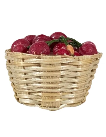 Cesto con ciliegie per statue da 12-15 cm