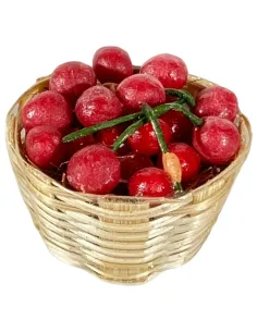 Cesto con ciliegie per statue da 12-15 cm