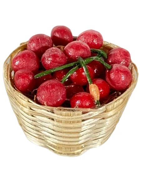 Cesto con ciliegie per statue da 12-15 cm