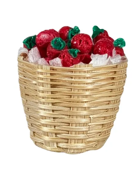 Cesto con fragole per statue da 12-15 cm