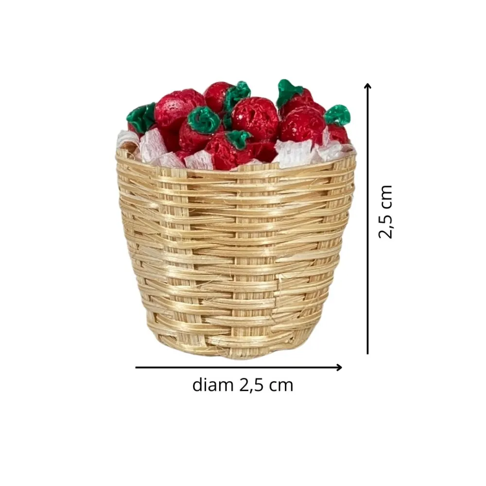 Basket with Strawberries for 12–15 cm Nativity Figures