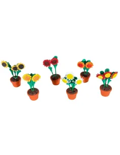 Set of 6 sunflower vases for 20 cm Nativity figures 2