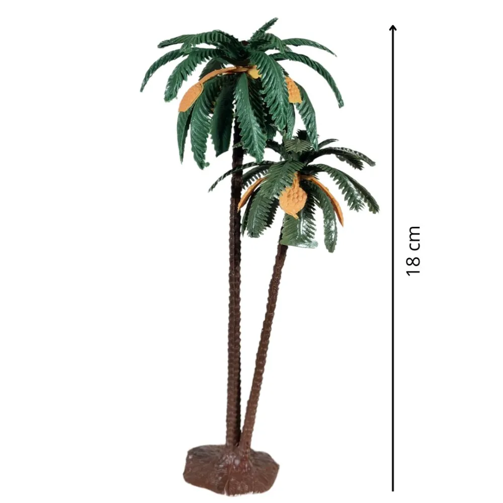Double date palm in PVC for 8–10 cm Nativity figures